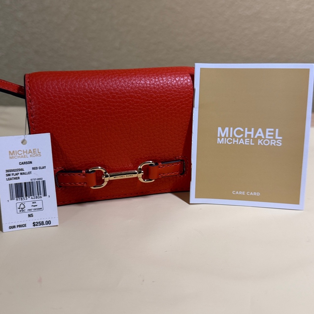 Michael Kors Orange Compact Wallet